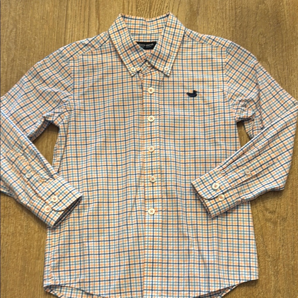 Youth Southern Marsh Plaid Button Up